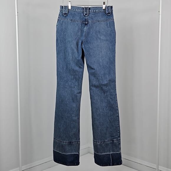 Marc Jacobs Bootcut Mid-Rise Released Hem Denim Blue Jeans | Women's 4 - Picture 3 of 15